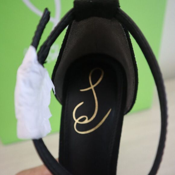 Sam Edelman I3466M1 Sz 7M Black Nellie Glitz Platform Heeled Sandals $190 - Picture 9 of 13